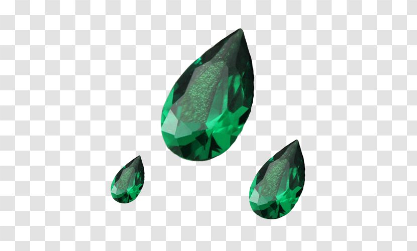 Light Green Emerald - Modern Personality Stone Tears Shape Transparent PNG
