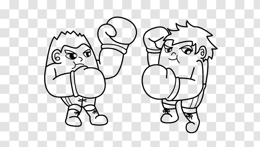 Drawing Coloring Book Painting Boxing Sport - Frame - Match Transparent PNG