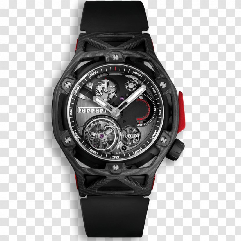 Hublot Watch Chronograph Tourbillon Ferrari - Luxury Transparent PNG
