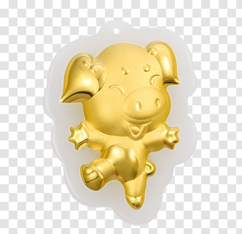 Chinese Zodiac Gold Jade Pig Goat - Rooster - Inlaid Pendant Transparent PNG