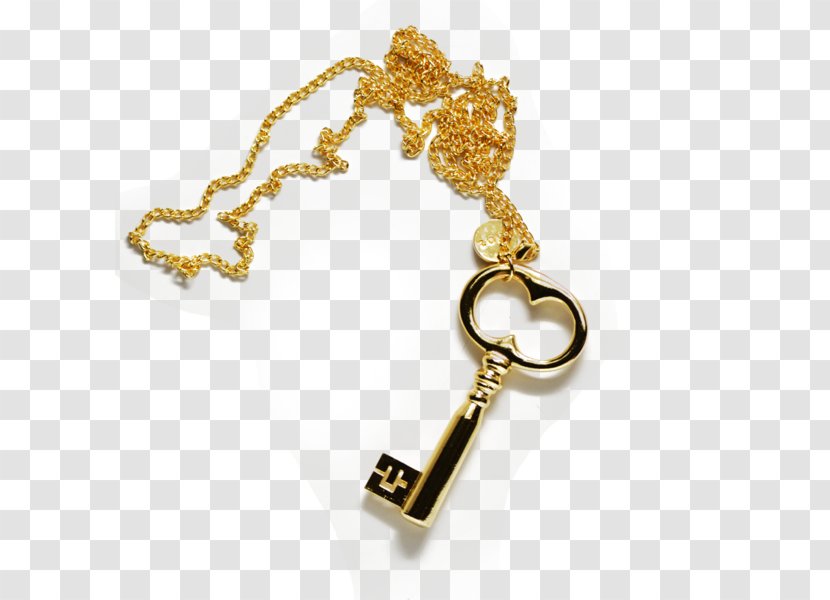 Locket Necklace Key Chains - Keychain - Golden Transparent PNG