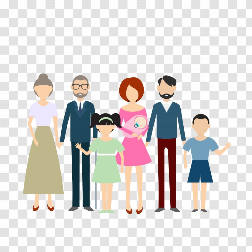Family Grandparent Icon - Silhouette - Vector Transparent PNG