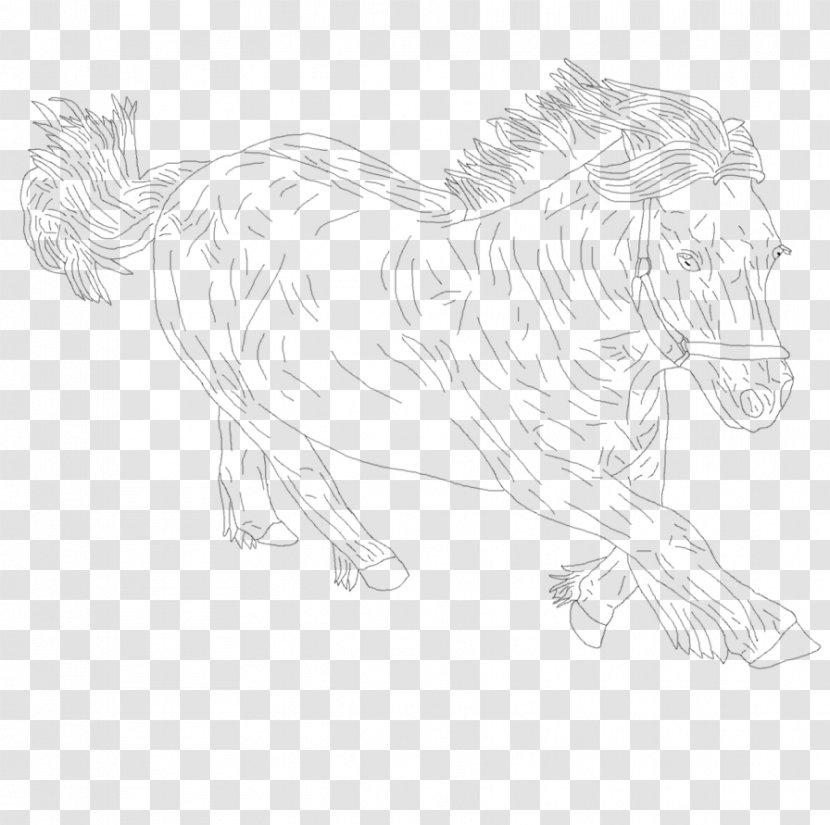 Drawing Visual Arts Mammal Sketch - Wing - Gallop Transparent PNG