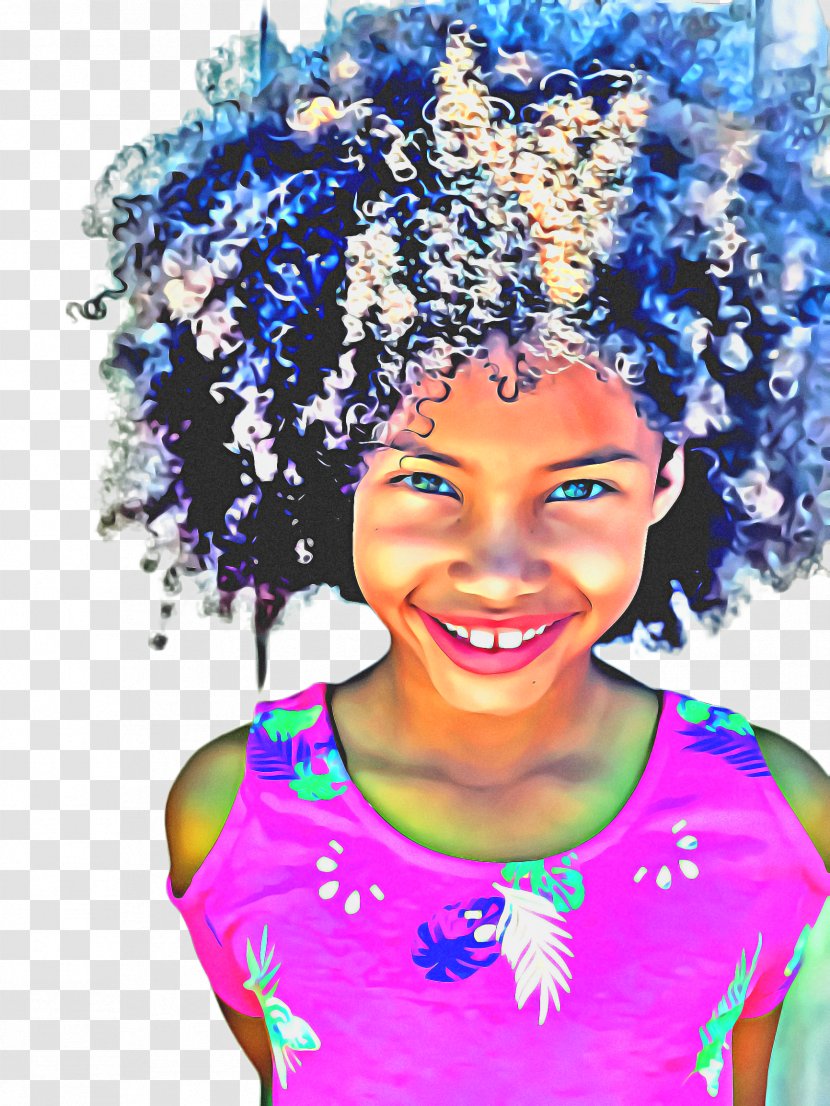 Little Girl - Lavender - Hair Coloring Jheri Curl Transparent PNG