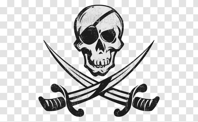 Piracy Logo Jolly Roger Vought F4U Corsair Grumman F4F Wildcat - Bone - Pirate Collection Design Transparent PNG