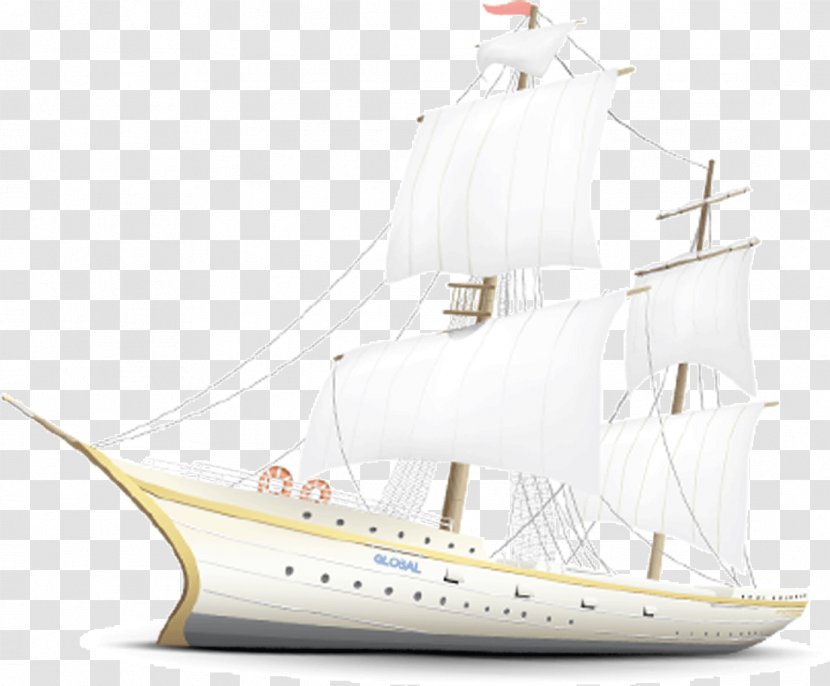 Brigantine Ship - Of The Line - With Transparent PNG