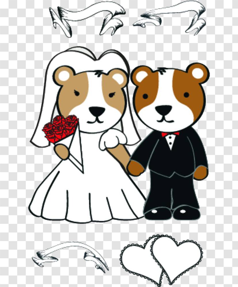 Giant Panda Wedding Drawing Clip Art - Tree - Married Bears Transparent PNG