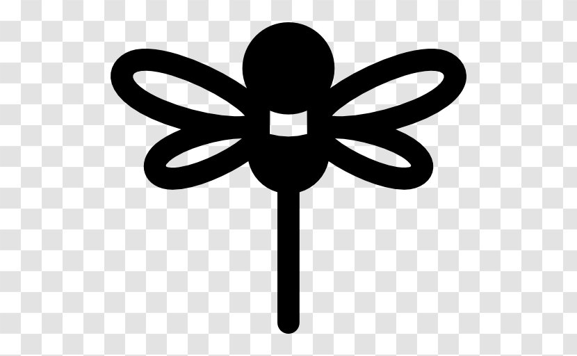Symbol White Flower Clip Art - Black And - Dragon Fly Transparent PNG