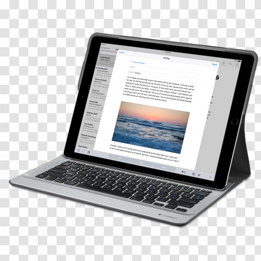 Logitech CREATE For IPad Pro 12.9 Computer Keyboard Air 2 - Laptop - Ipad Transparent PNG