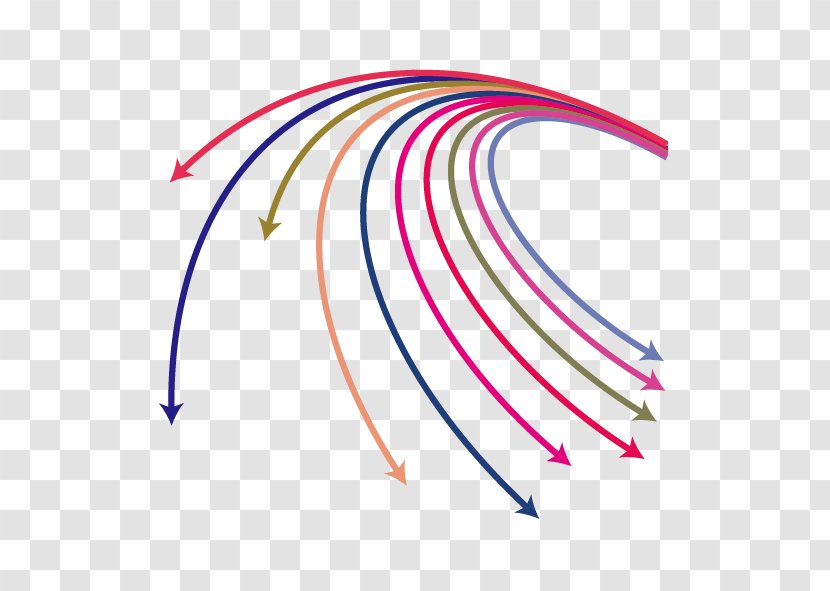 Arrow Euclidean Vector - Rainbow - Colored Arrows Decorative Pattern Transparent PNG