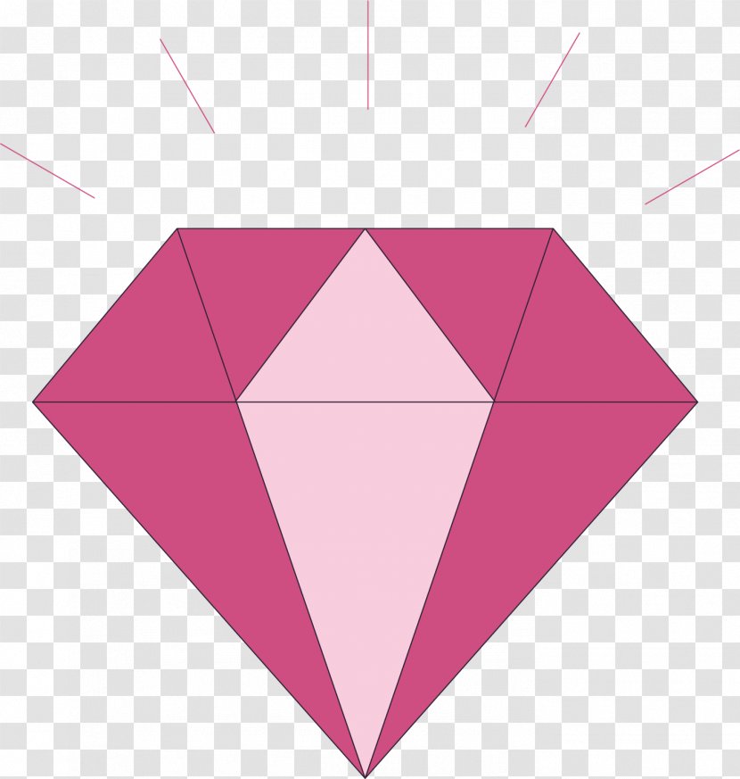 Diamond - Purple - Red Cartoon Diamonds Transparent PNG