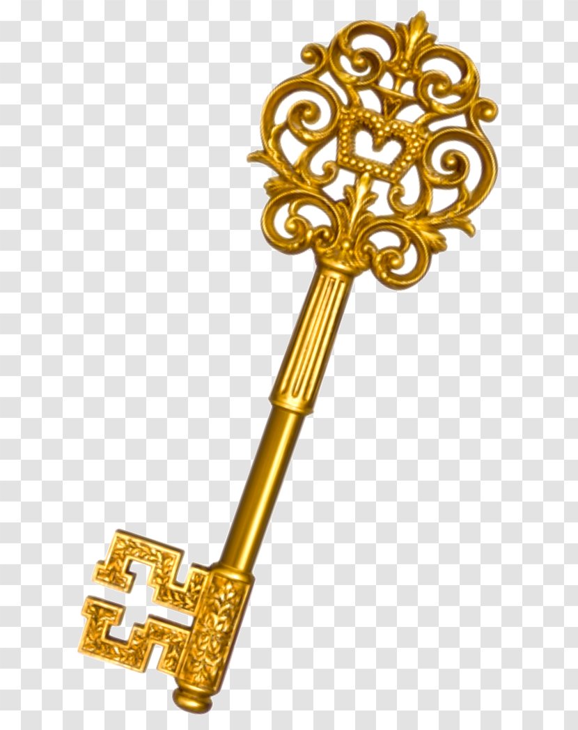 Gold Clip Art Transparency Image - Metal - Prayer key Transparent PNG