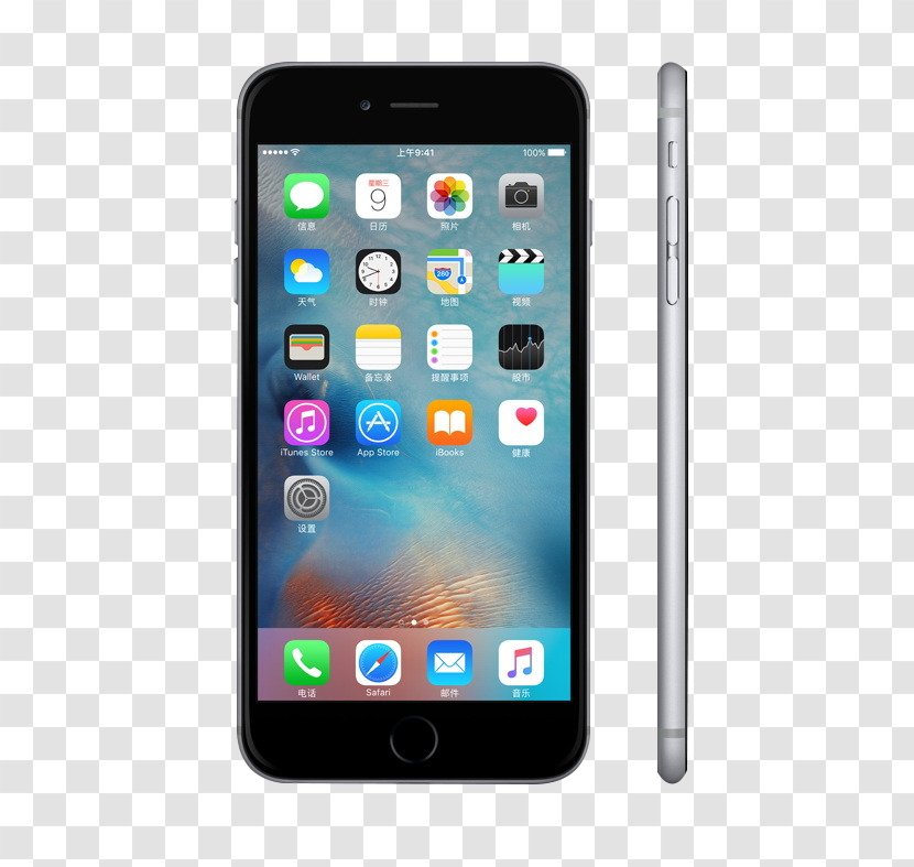 IPhone 6 Plus 5s Smartphone Telephone IOS - Electronic Device - Black Iphone6plus Show Transparent PNG