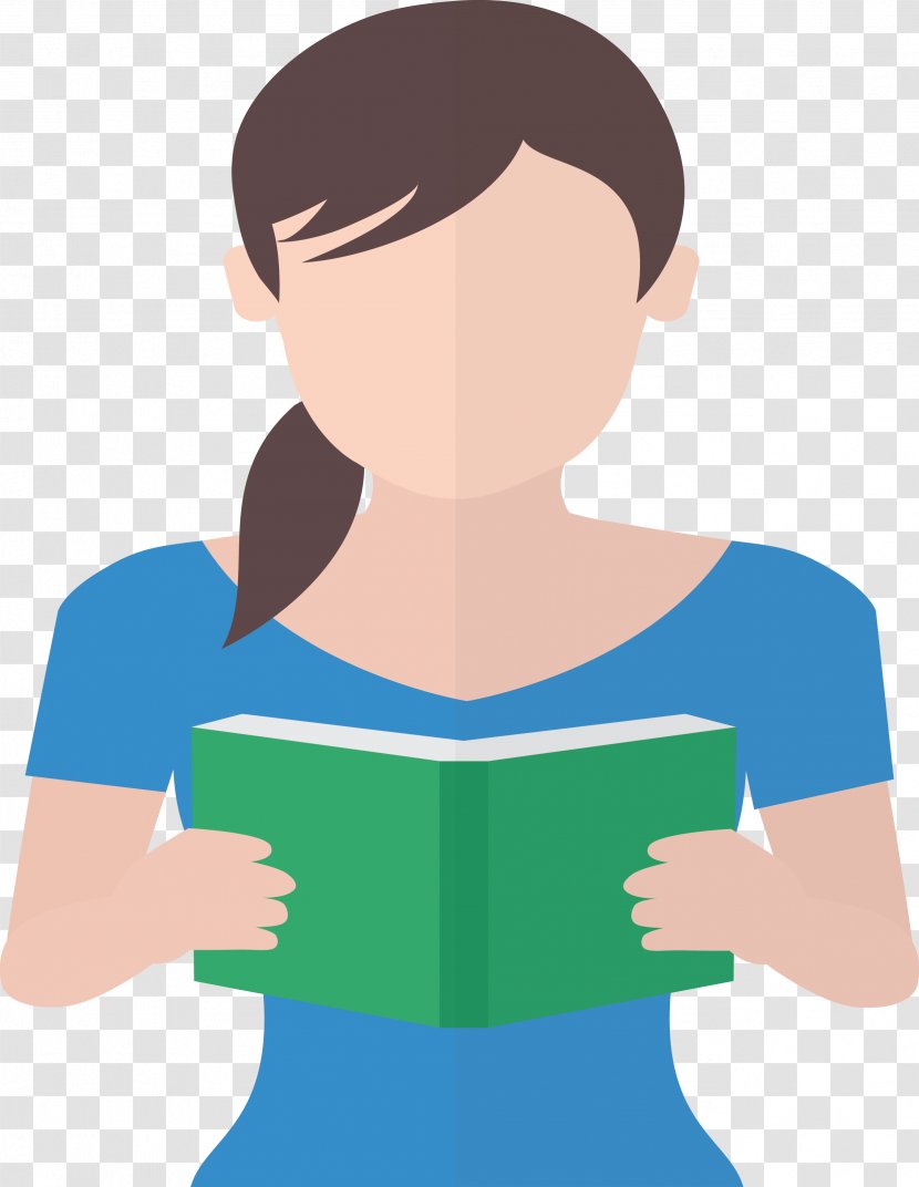 Reading Vector Graphics Student Woman - Thumb - Supporter Cartoon Counselling Transparent PNG