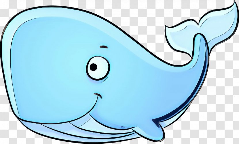 Clip Art Aqua Cartoon Line Marine Mammal - Blue Whale - Fish Transparent PNG