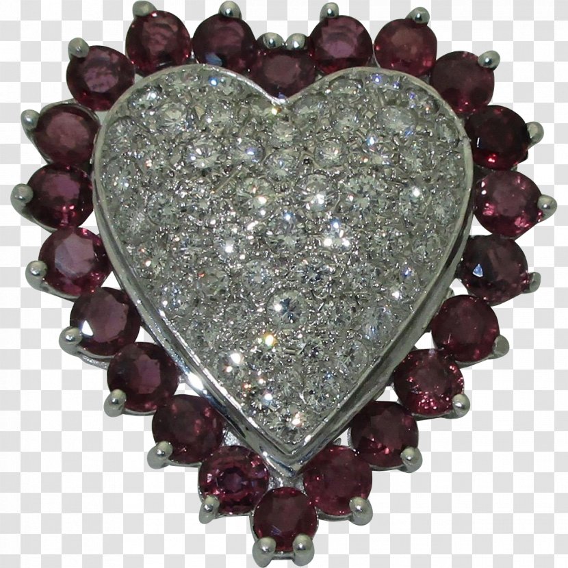 Jewellery Gemstone Ruby Brooch Diamond Transparent PNG