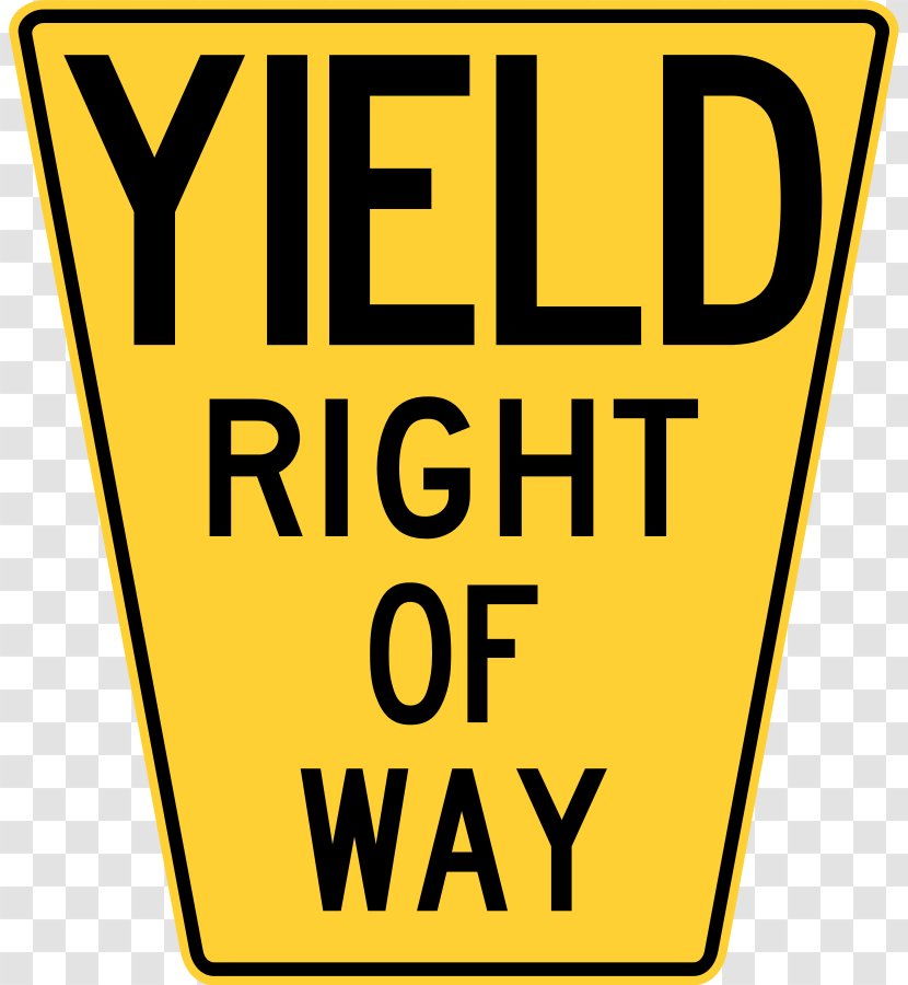 Yield Sign Driving Traffic Driveway Stop Transparent PNG