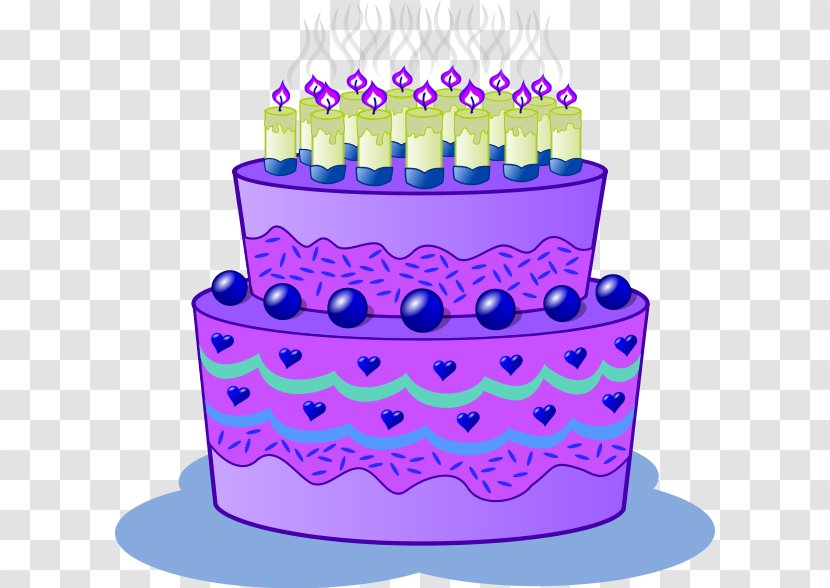 Birthday Cake Cupcake Wedding Chocolate Clip Art - Decorating - Purple Cliparts Transparent PNG