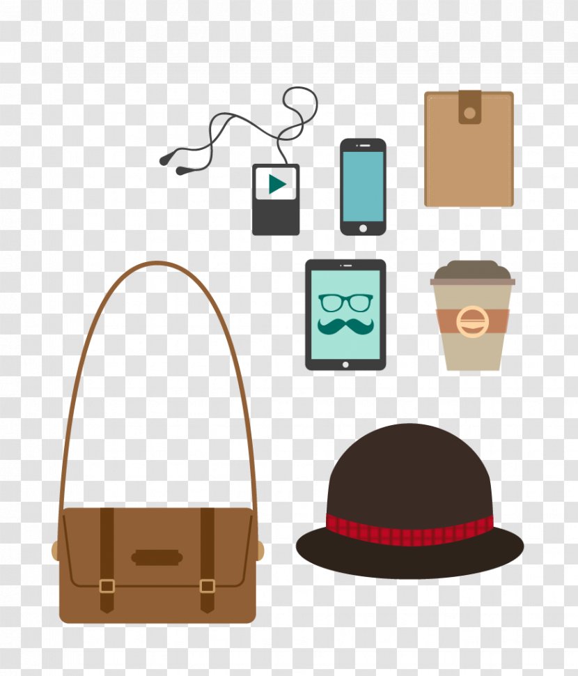 Hipster Fashion Illustration - Accessory - Vector Hat Phones Transparent PNG