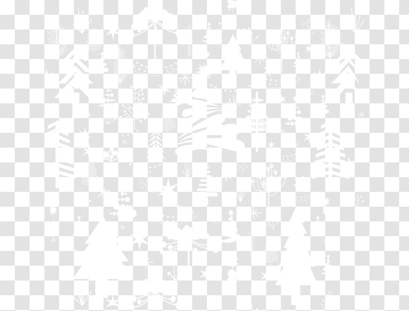 Angle Point Black And White Pattern - Monochrome - Christmas Tree Transparent PNG