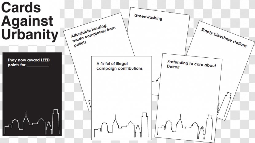Paper Cards Against Humanity Playing Card Game - City - File Transparent PNG