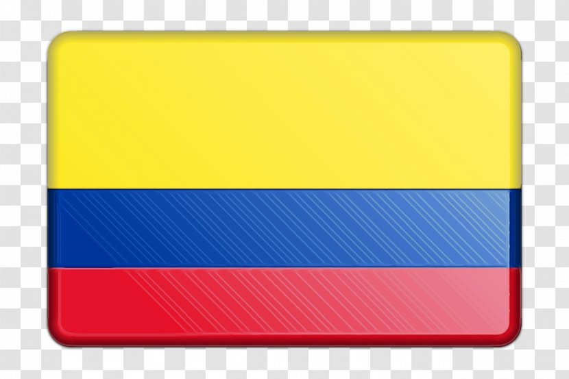 Flag Cartoon - Yellow - Electric Blue Rectangle Transparent PNG