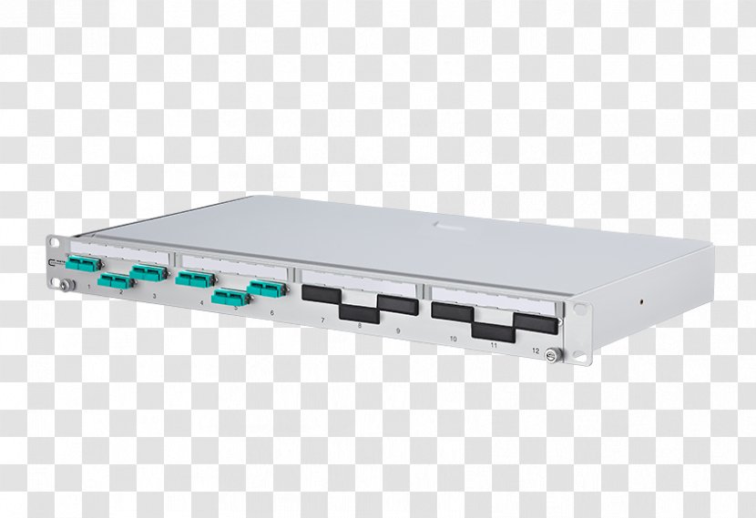Ethernet Hub Patch Panels Optical Fiber Rack Unit Computer Port - Component - Clamp Transparent PNG
