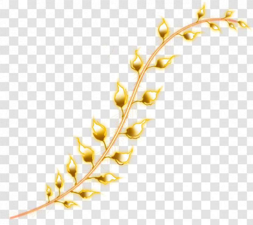 Commodity - Twig - Gold Leaf Transparent PNG