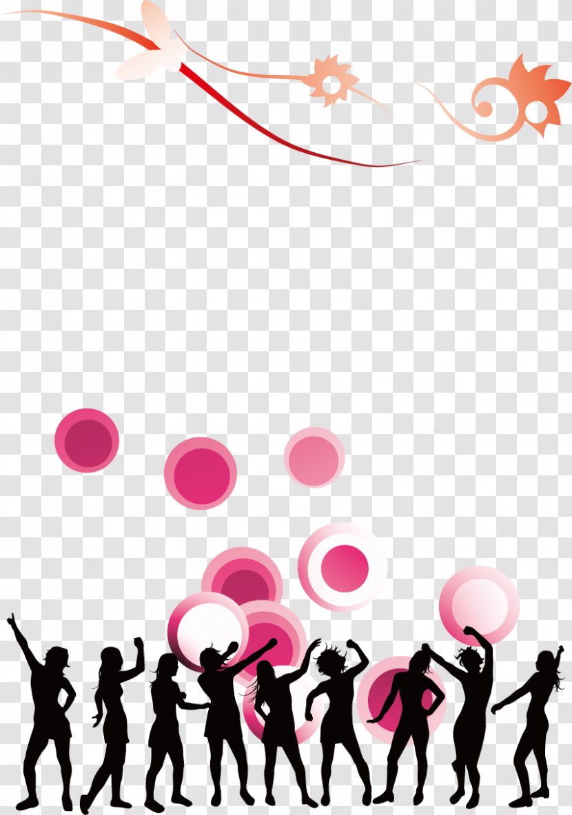 Dance Illustration - Pink - Chinese New Year Vector Material Small Transparent PNG