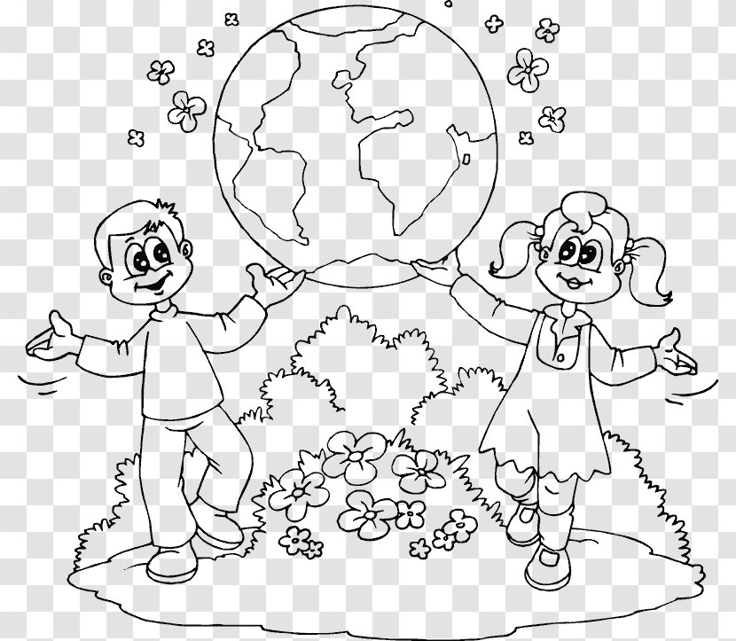 Earth Day Coloring Book Child Planet - Frame Transparent PNG