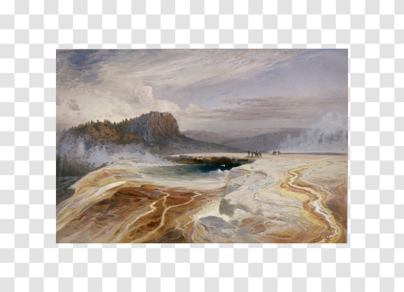 Grand Canyon Of The Yellowstone Firehole River Lake Caldera Upper Falls - Loch - Painting Transparent PNG