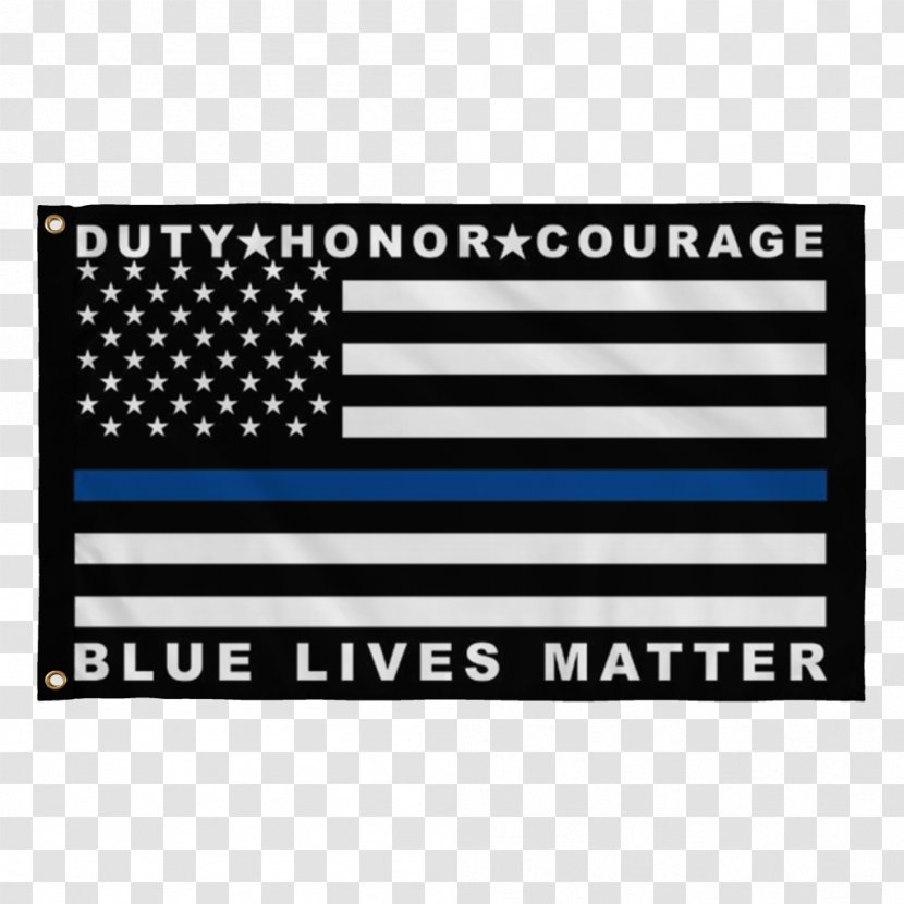 Thin Blue Line United States Police Officer Law Enforcement Lives Matter - Flag Of The - Honour Transparent PNG