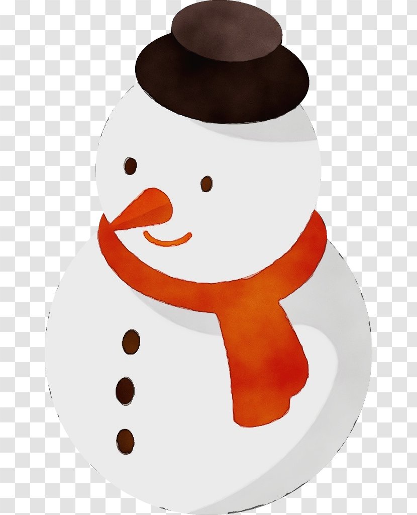 Snowman - Watercolor - Nose Transparent PNG