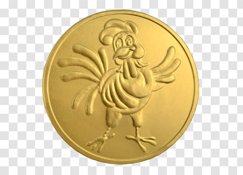 Rooster Gold Coin - Metal Transparent PNG