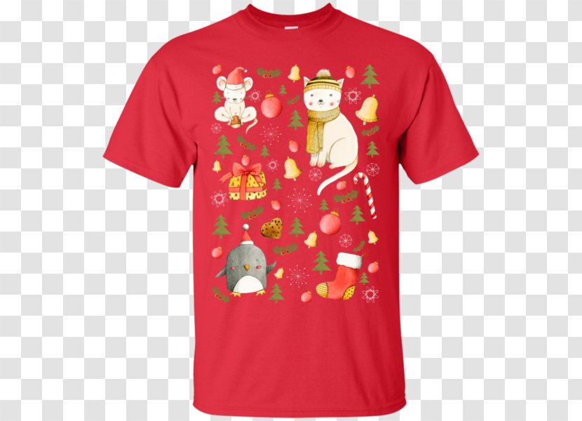 T-shirt Hoodie Gildan Activewear Sleeve - Christmas Ornament - Tshirt Pattern Transparent PNG