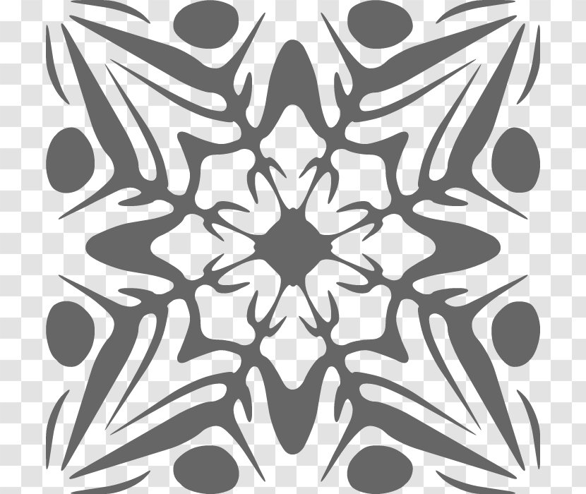 Kaleidoscope Art Design Free For Commercial Us - Monochrome Photography - Royaltyfree Transparent PNG