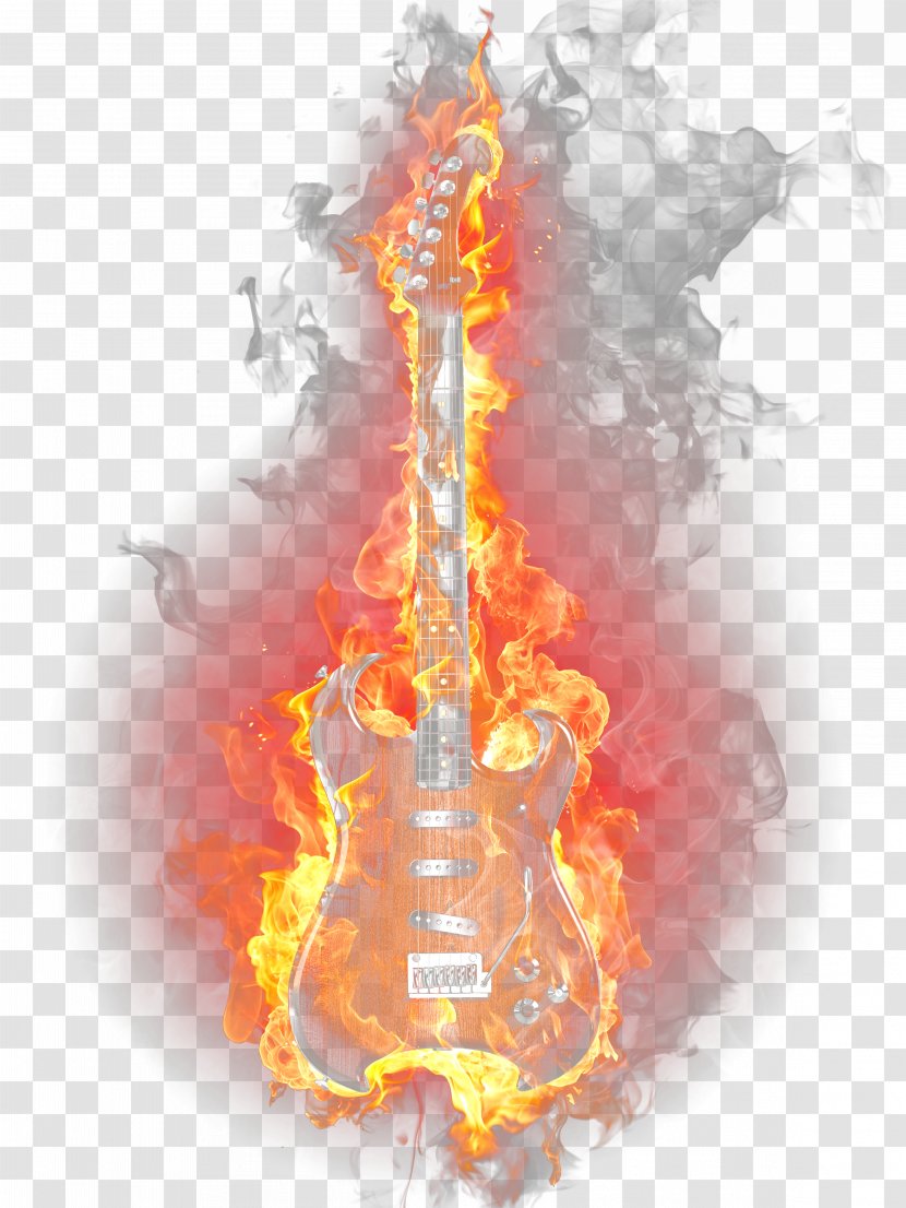 Fire Flame Light - Guitar - Burning Transparent PNG
