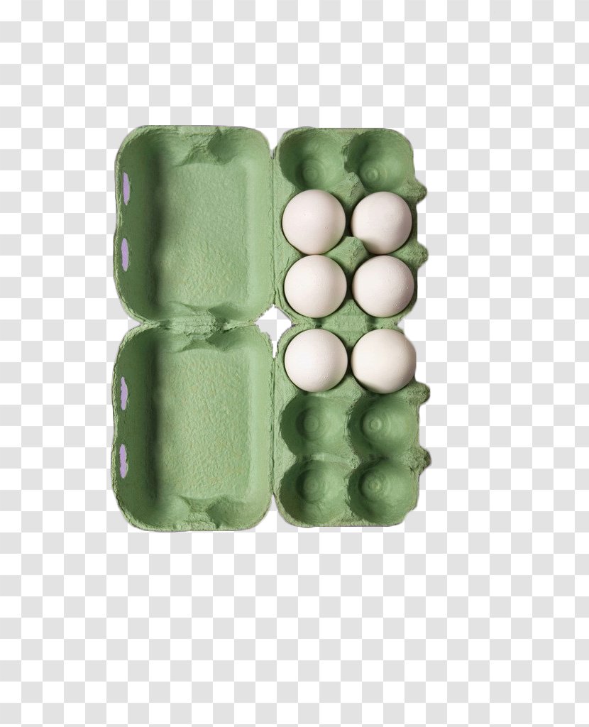 Egg Carton Packaging And Labeling Box - Green Transparent PNG
