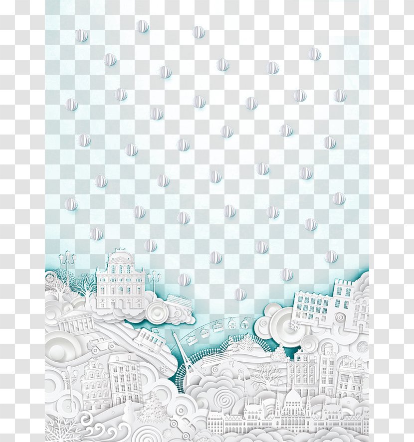 Paper Download Wallpaper - Turquoise - Origami City Transparent PNG