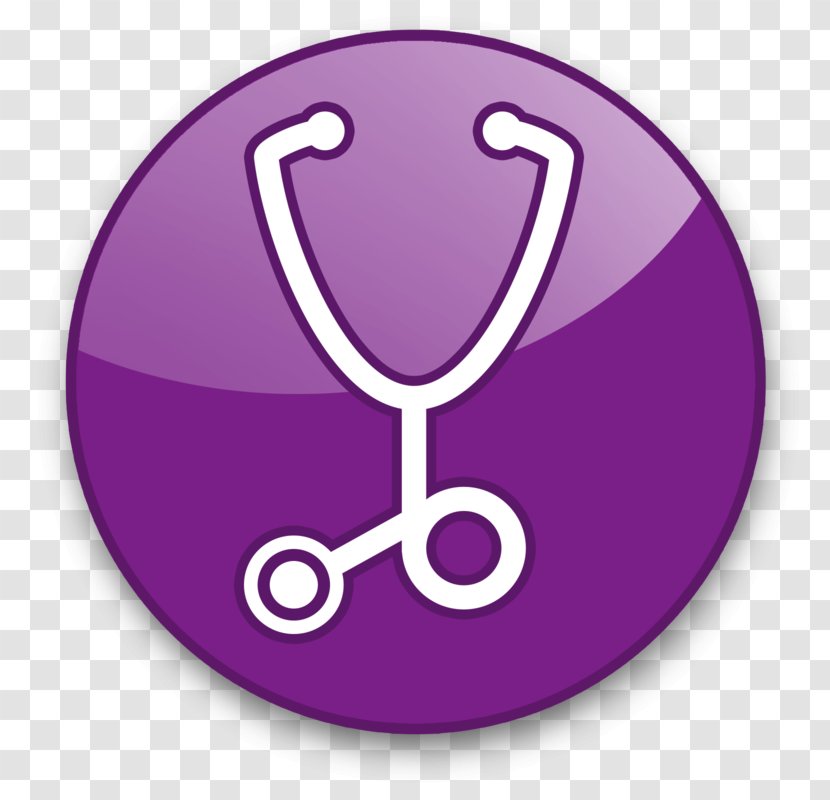 Clinic Stethoscope Health Nurse Hospital - Purple Transparent PNG