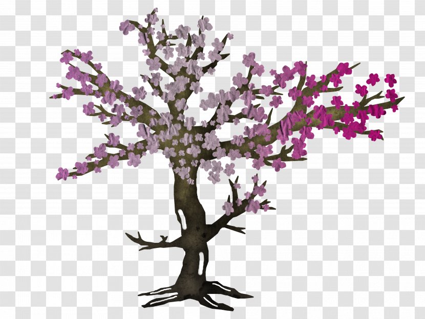 Cherry Blossom Cut Flowers Purple Transparent PNG