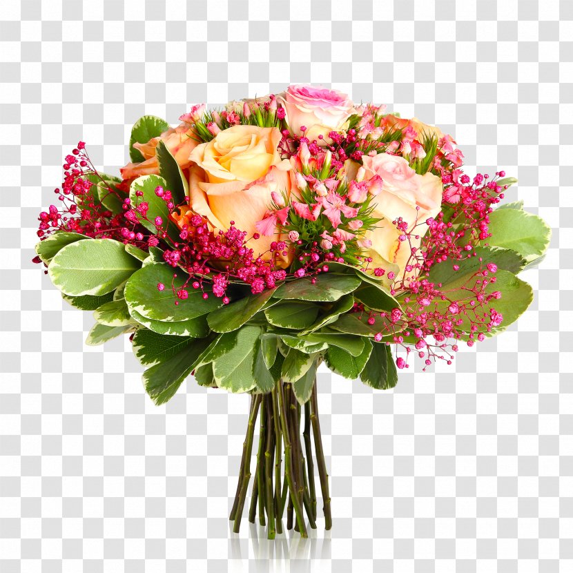 Flower Bouquet Rose Wedding Cut Flowers - Gift Transparent PNG
