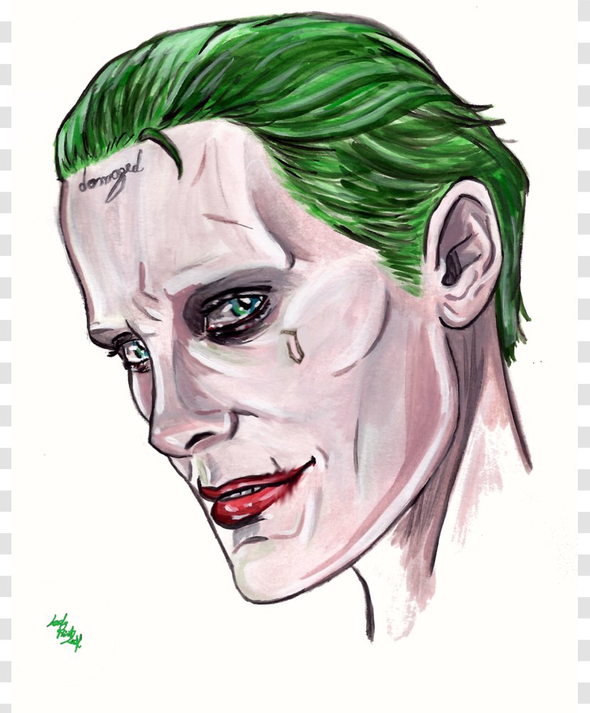 Joker Batman The Dark Knight Jared Leto Drawing - Flower Transparent PNG