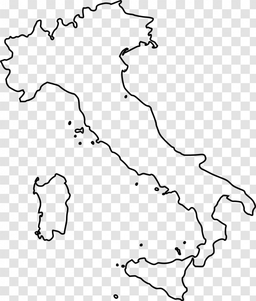Regions Of Italy Blank Map Vector - Mapa Polityczna Transparent PNG