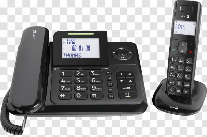 Doro Comfort 4005 Cordless Telephone Digital Enhanced Telecommunications PhoneEasy 100w - Numeric Keypad - Communication Transparent PNG