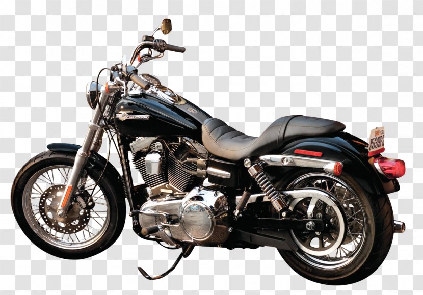 Harley-Davidson Super Glide Motorcycle - Motor Vehicle - Black Harley Davidson Bike Transparent Transparent PNG