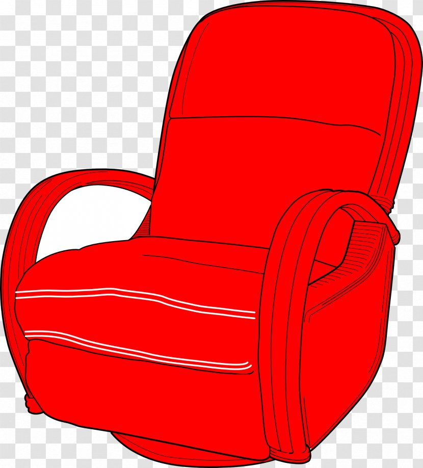 Seat Chair Bench Clip Art - Couch - Red Armchair Transparent PNG