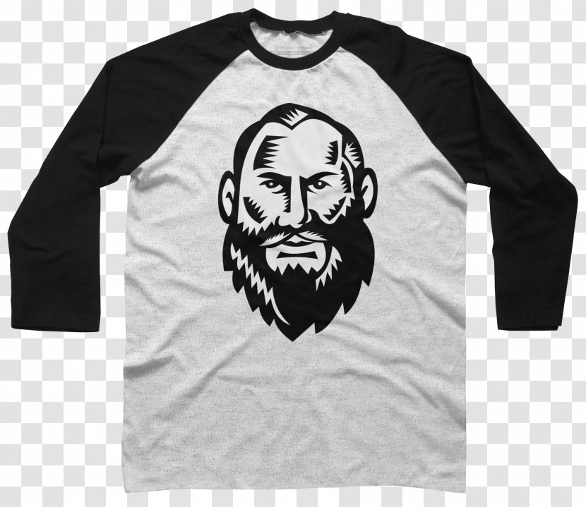 T-shirt Hoodie Raglan Sleeve - Real Beard Transparent PNG