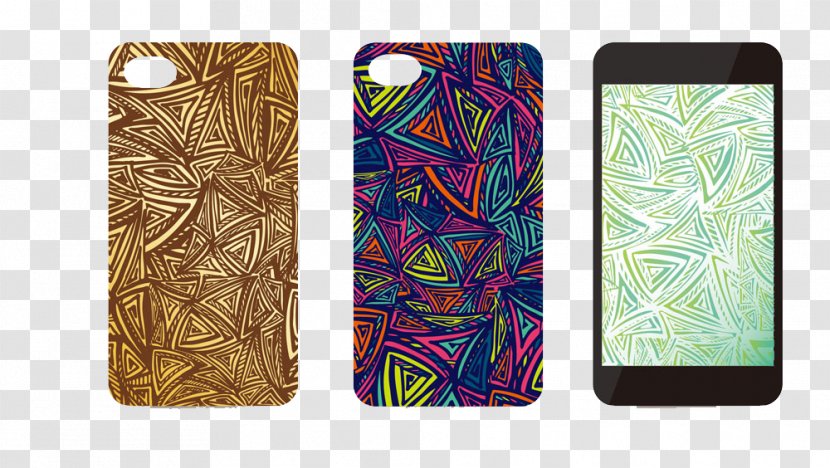 Mobile Phone Accessories Telephone - Portable Communications Device - Triangle Pattern Case Transparent PNG