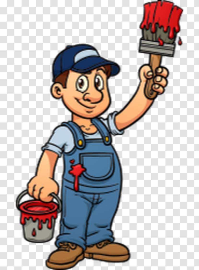 Painting House Painter And Decorator Cartoon - Paint - Firefighter Transparent PNG